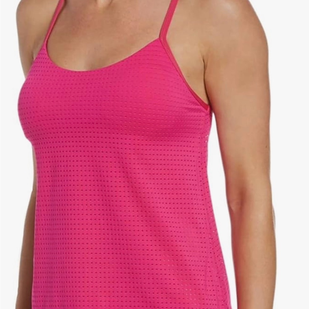 NWT Nike Women's Layered Tankini Top Pink Prime Sz M